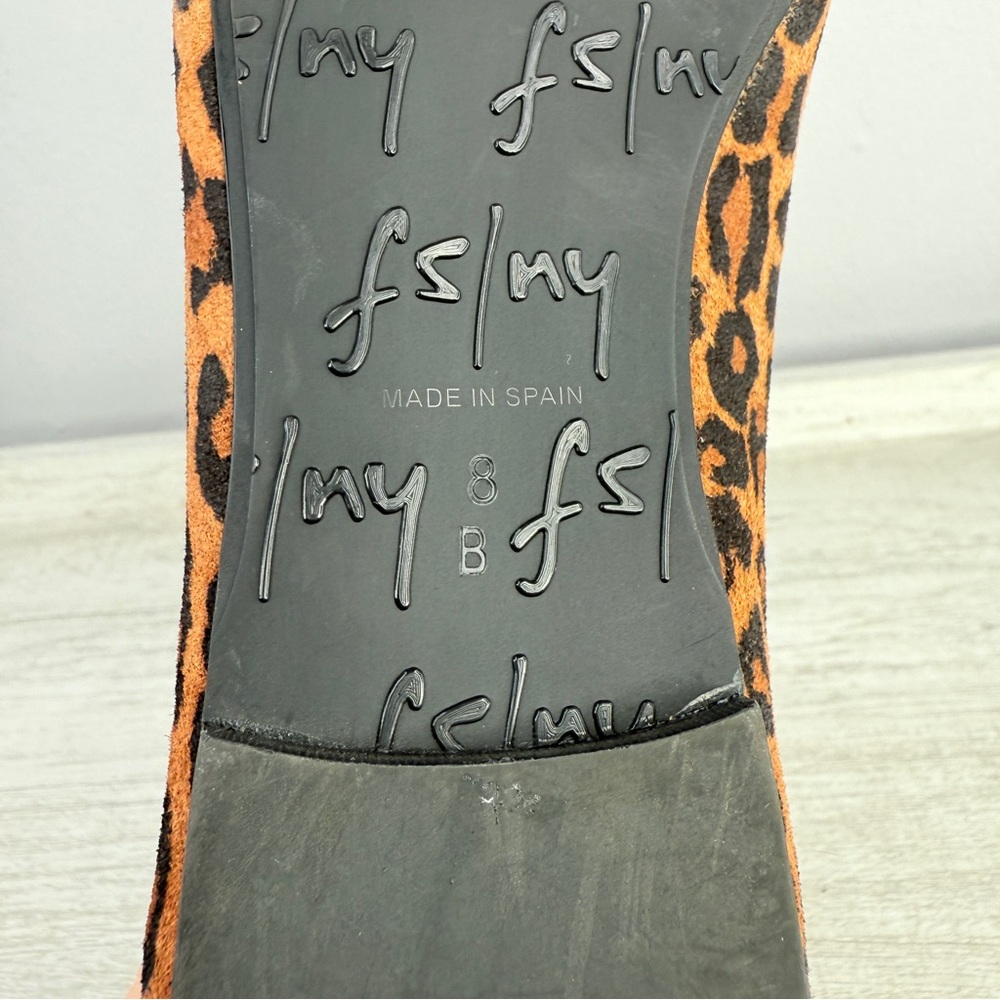 FS/NY French Sole Jigsaw Leopard Print Scalloped Flats size 8 - Picture 11 of 14